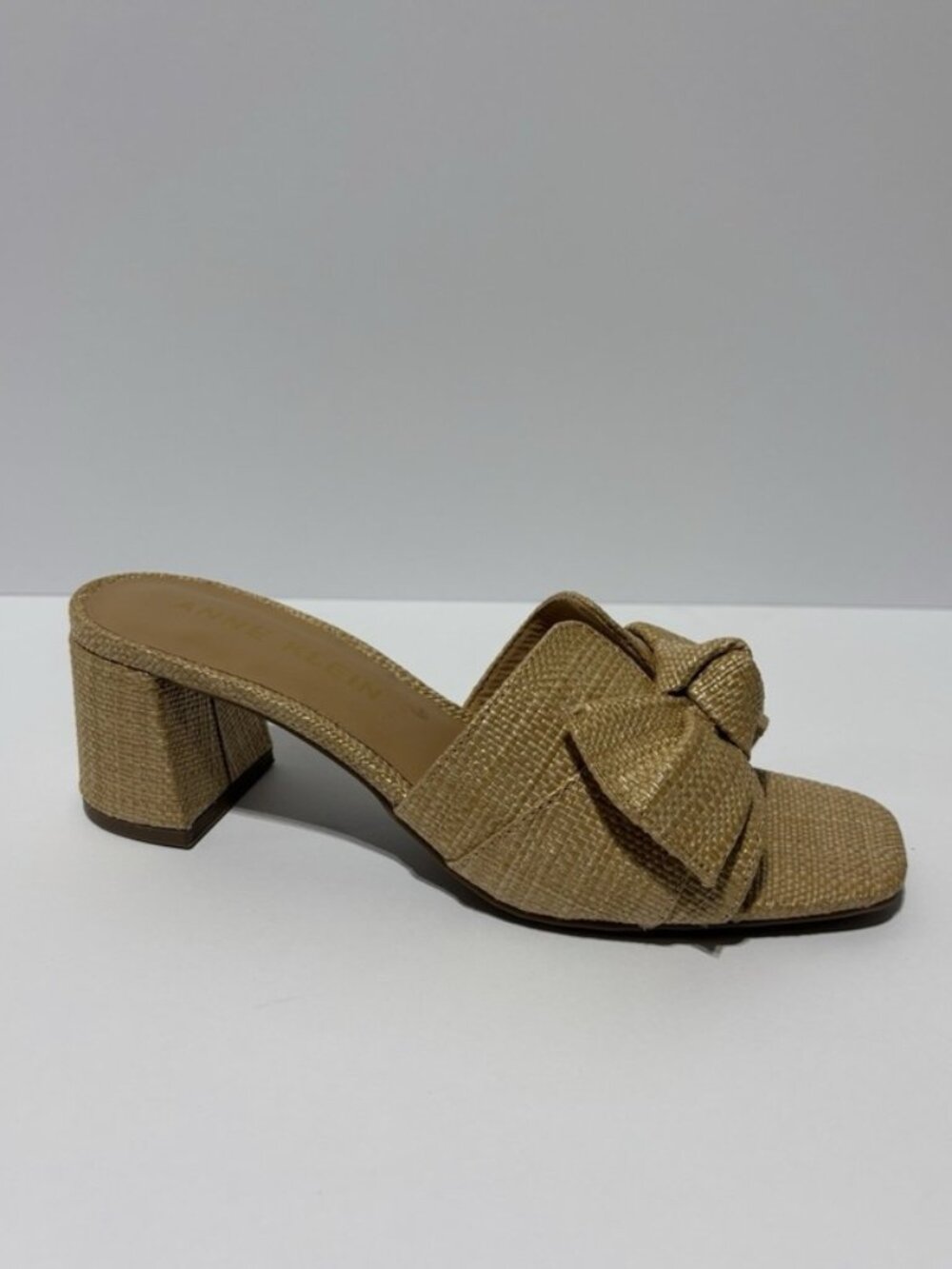 Anne Klein Women’s Kismet Beige Block Heel Sandals, Size 7.5 M